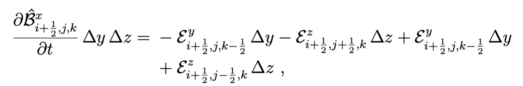 Discrete induction equation